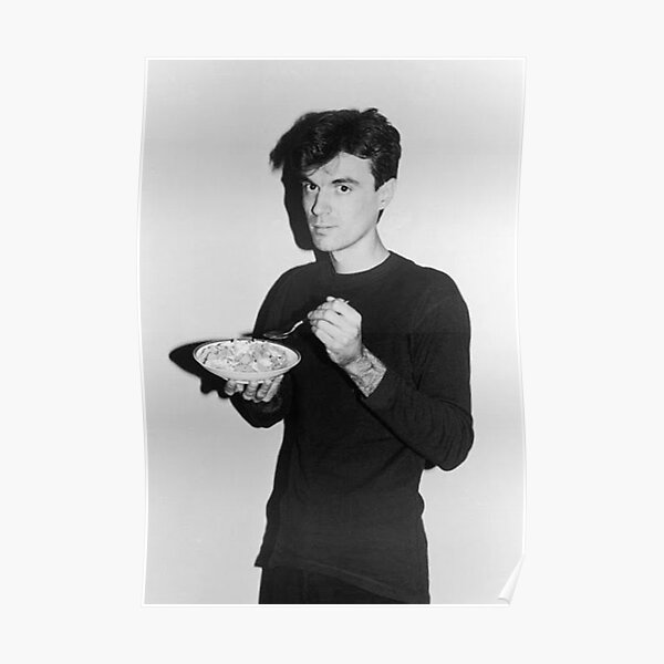 David Byrne eating cereal Poster
