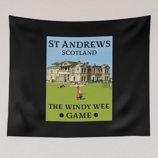 Item preview, St. Andrews Scotland Golfers Vintage Travel Golf Poster - Scottish Art Print designed and sold by bestawesome.