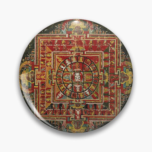 Item preview, Mandala 106 Vairochana Buddha Gold Crimson designed and sold by GuyBlank.