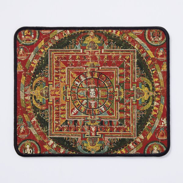 Item preview, Mandala 106 Vairochana Buddha Gold Crimson designed and sold by GuyBlank.