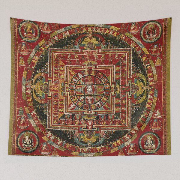 Item preview, Mandala 106 Vairochana Buddha Gold Crimson designed and sold by GuyBlank.