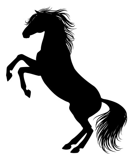 "Rearing horse silhouette" Poster by anilinn | Redbubble