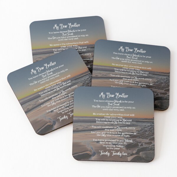 Item preview, Baptism Poem | JW | Sunset Rocky Beach designed and sold by AdoptKM.