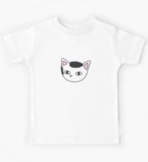 black and white meow Kids Tee