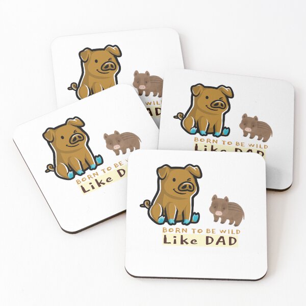 Item preview, Born To Be Wild Like Dad Piggy Happy Father's Day designed and sold by InspiredForever.