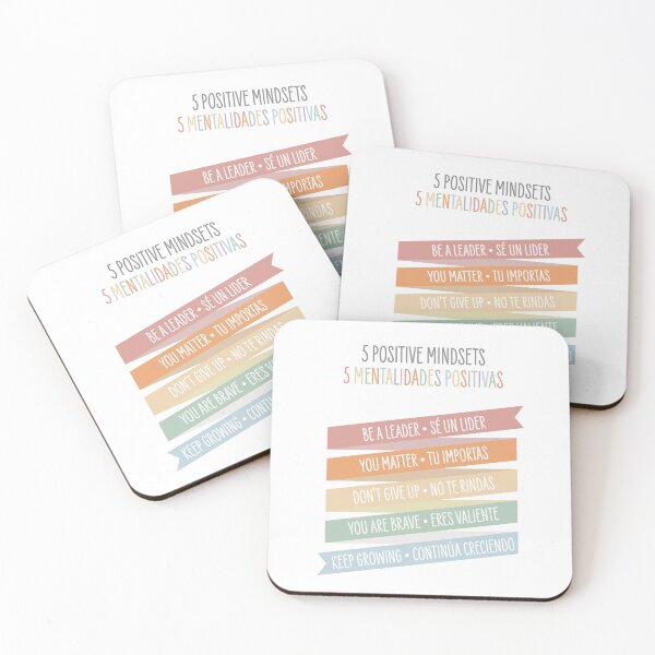 Item preview, Five Positive Mindset Phrases: Bilingual English/Spanish Prints for Bedroom, Nursery, Playroom, Home School, Classroom Prints, Wall Art designed and sold by AmorAndPixels.