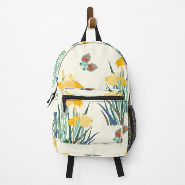 Item preview, Yellow Iris and Butterfly Pattern designed and sold by IdinDesignShop.