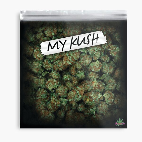 My Kush Weed Purple Haze Cannabis design Floral hemp marijuana Metal Print