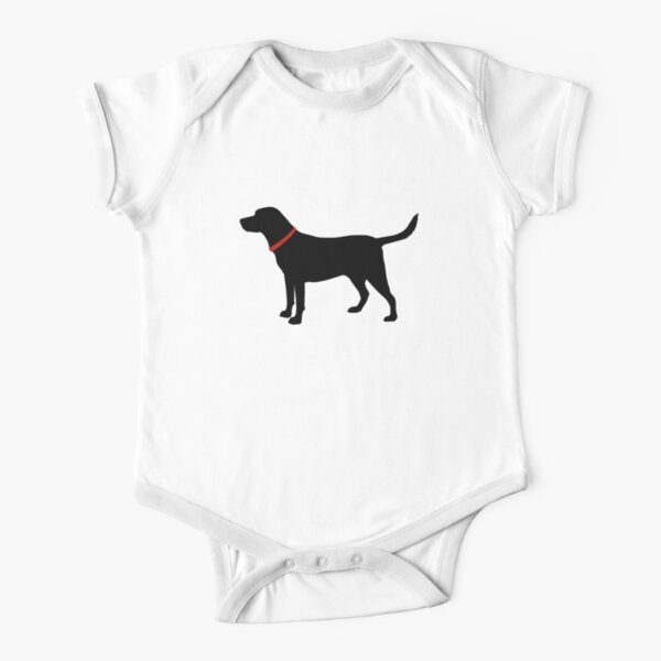 Labrador Retriever, Black Lab Short Sleeve Baby One-Piece