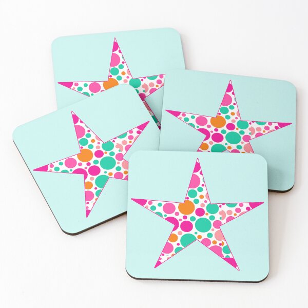 Item preview, BIG MULTICOLORED POLKADOT SPECKLED STAR DESIGN - CUTE STAR PATTERN   designed and sold by Iskybibblle.