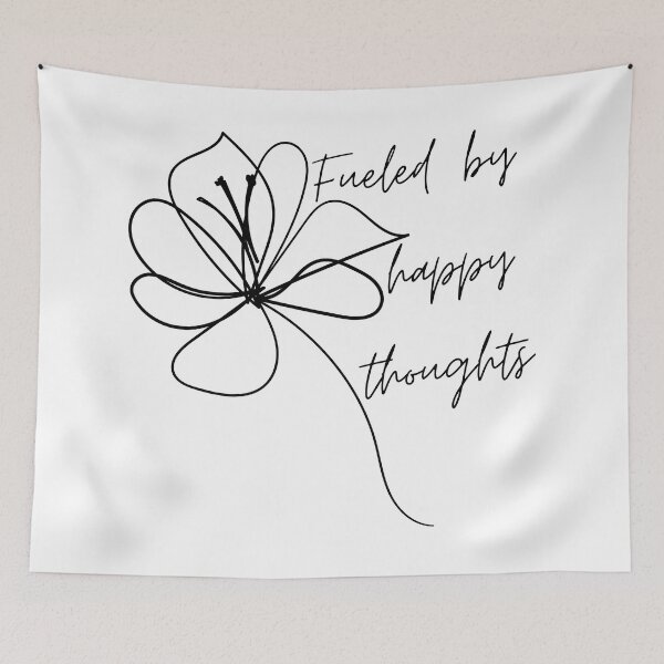 Item preview, Fueled By Happy Thoughts. Beautiful Inspirational Quote. designed and sold by That Cheeky Tee.