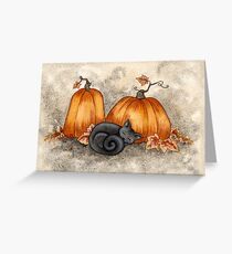 Tarjeta de felicitación Siesta de calabaza