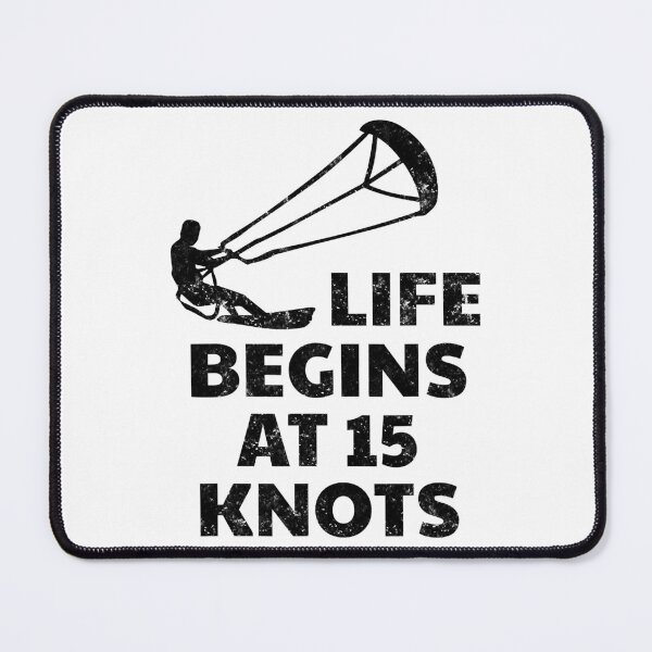 Item preview, Life Begins At 15 Knots Funny Kiteboarding Kitesurfing designed and sold by adxota.