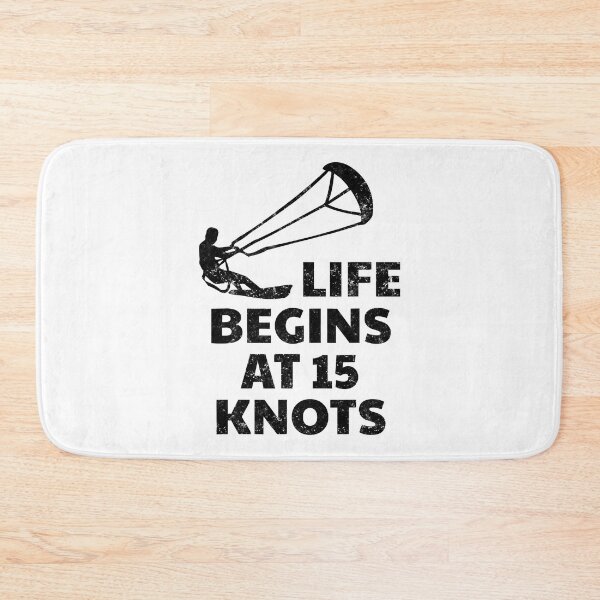 Item preview, Life Begins At 15 Knots Funny Kiteboarding Kitesurfing designed and sold by adxota.
