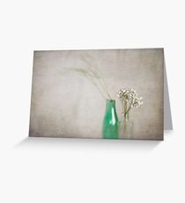 Simplicity In Green Greeting Card