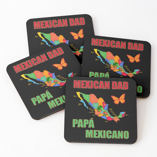 Artikelvorschau, Mexikanischer Papa Papá Mexicano mit Karte und Monarchfalter entworfen und verkauft von artfulnotebook.