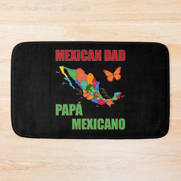 Artikelvorschau, Mexikanischer Papa Papá Mexicano mit Karte und Monarchfalter entworfen und verkauft von artfulnotebook.
