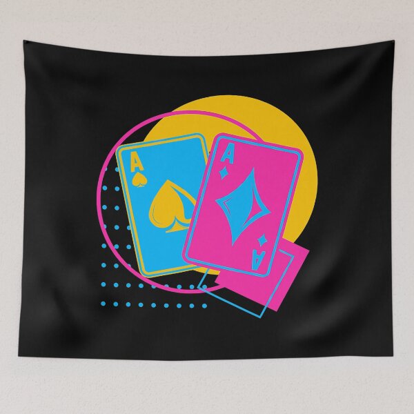 Item preview, Retro 2 Aces Poker Cards - Vintage Gambler Poker Player designed and sold by adxota.