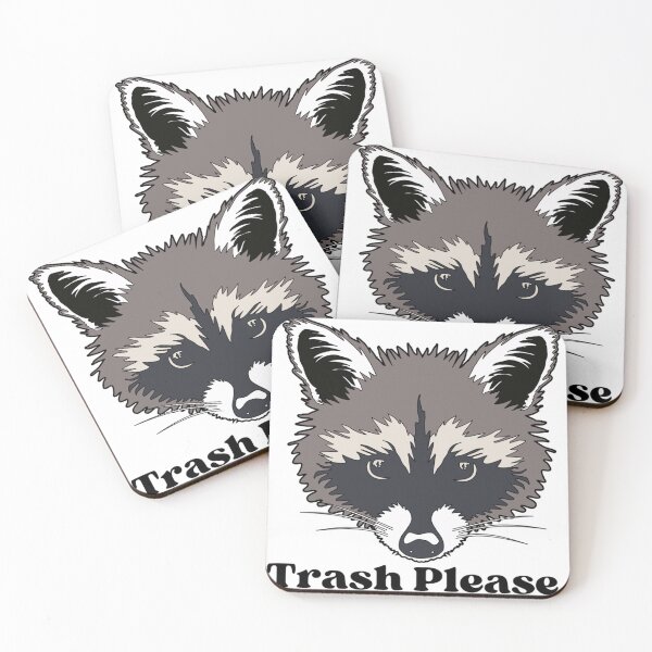 Item preview, Raccoon "Trash Please" designed and sold by makayla826.