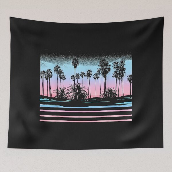 Item preview, Palm Tree Pastel Sunset Scene Graphic designed and sold by luciaaljudith.