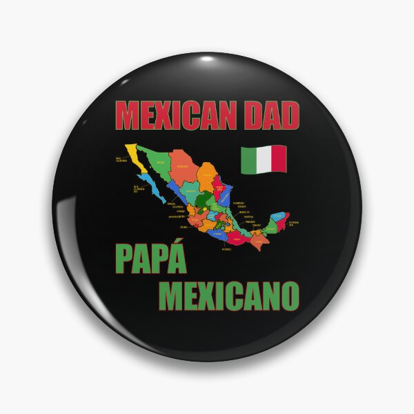 Artikelvorschau, Mexikanischer Vater Papá Mexicano mit Karte und Flagge entworfen und verkauft von artfulnotebook.