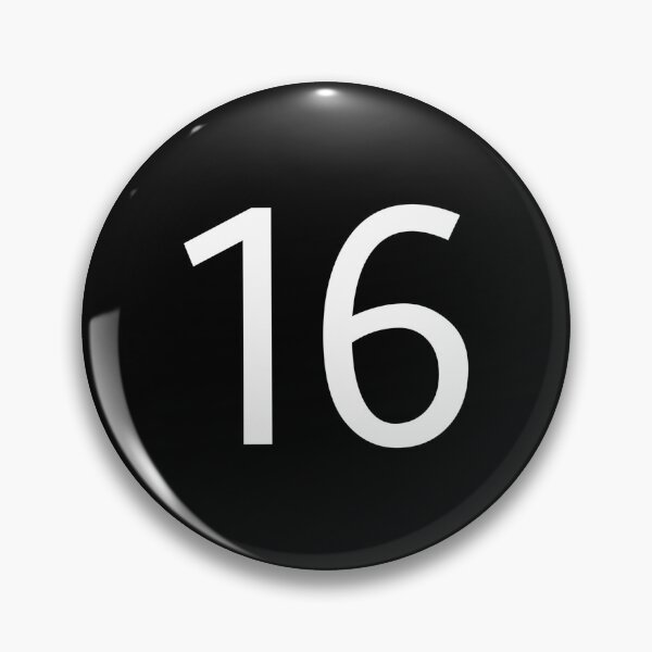Item preview, Number 16 Jersey Minimal Sticker designed and sold by dianemiriami6.