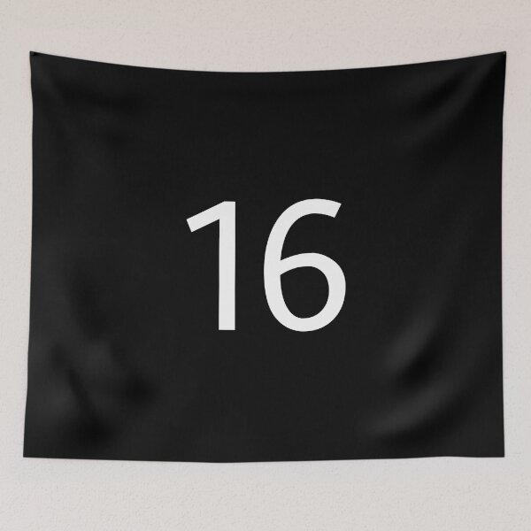 Item preview, Number 16 Jersey Minimal Sticker designed and sold by dianemiriami6.