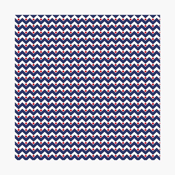 Navy Blue Red Dot Collection Photographic Print