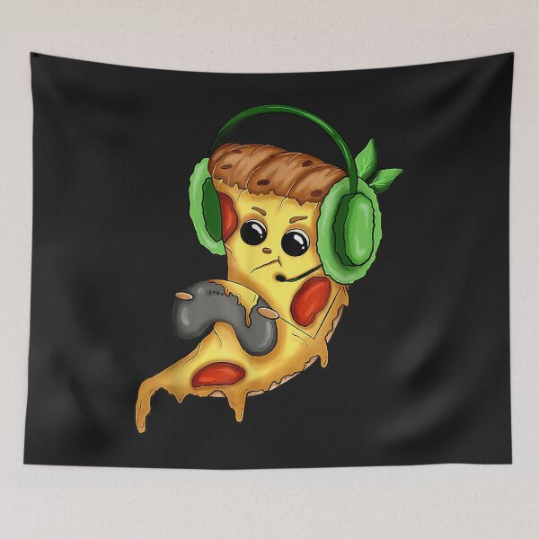 Item preview, Pizza Gamer Love Play Video Games Funny Controller Headset designed and sold by luciaaljudith.