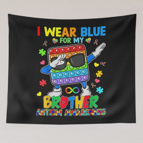 Item preview, PopIt Dab I Wear Blue For My Brother Puzzle Autism Awareness designed and sold by luciaaljudith.