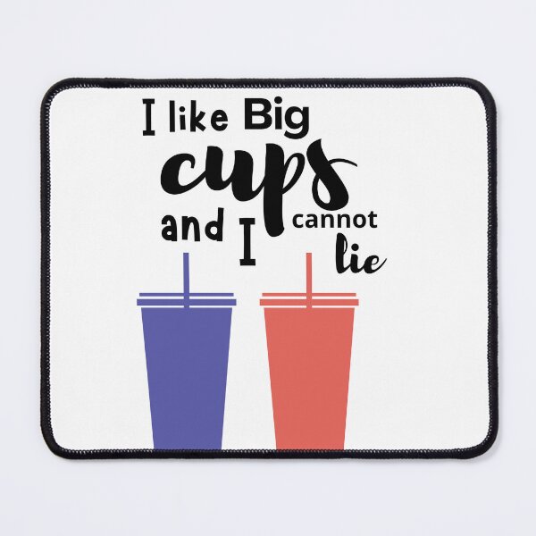 Item preview, I LIke Big Cups-(Black text) Purple and Pink designed and sold by lunabethdesigns.