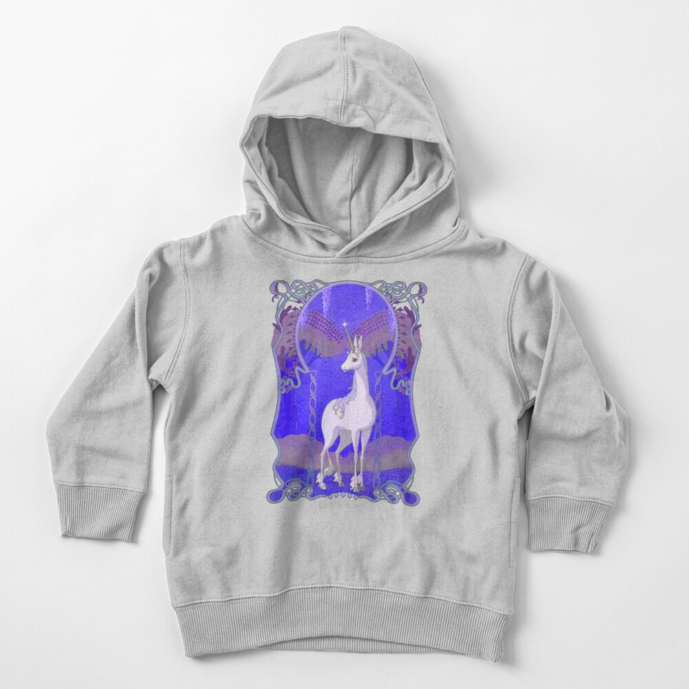 The Last Unicorn Art Nouveau Moonlit Night Toddler Pullover Hoodie