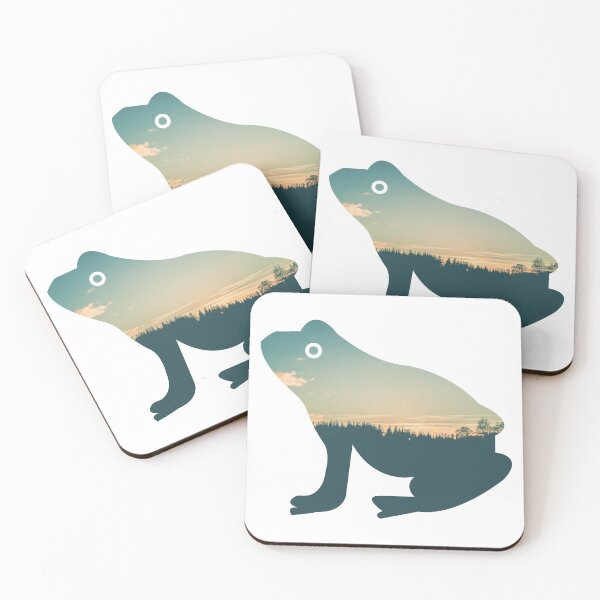 Item preview, Colorful Forest Trees Under Calm Sky Frog | Cute Frog designed and sold by BopleDesigns.
