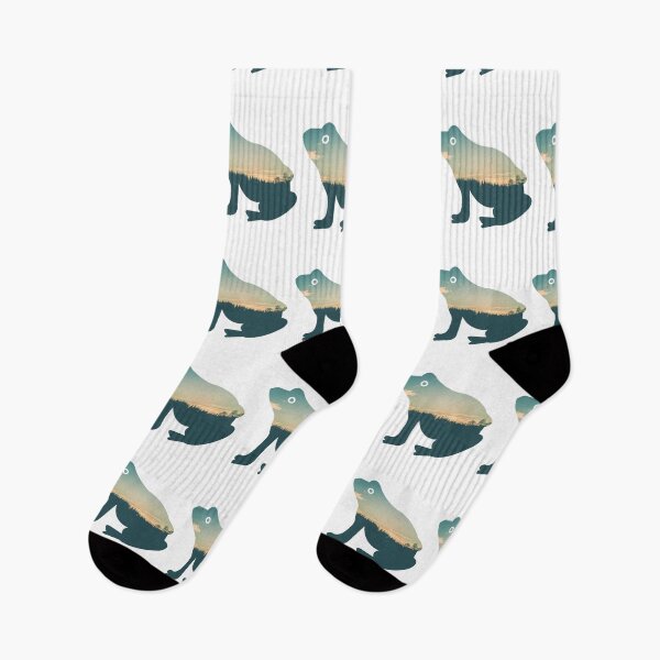 Item preview, Colorful Forest Trees Under Calm Sky Frog | Cute Frog designed and sold by BopleDesigns.