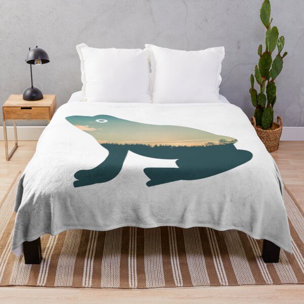 Item preview, Colorful Forest Trees Under Calm Sky Frog | Cute Frog designed and sold by BopleDesigns.