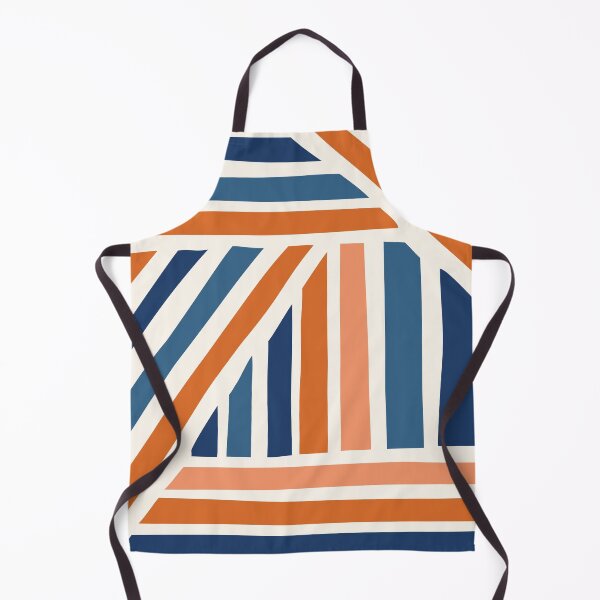 Item preview, Abstract Shapes 245 in Navy Blue and Vintage Orange designed and sold by nineFlorals.