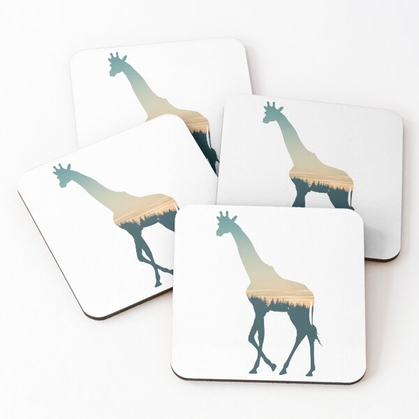Item preview, Colorful Forest Trees Under Calm Sky Giraffe | Cute Giraffe designed and sold by BopleDesigns.