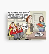 Corporate Flashcards Canvas Print