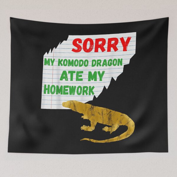 Item preview, Sorry My Komodo Dragon Ate My Homework Excuses Reptile Shirt designed and sold by luciaaljudith.