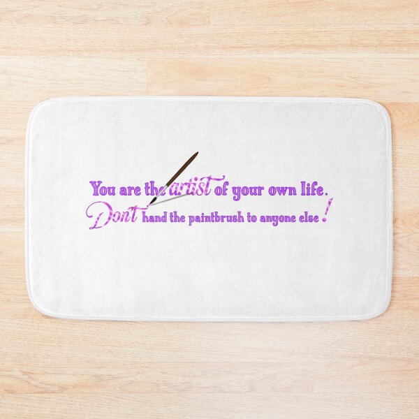 Item preview, You are the Artist of your own life Don’t hand the paintbrush to anyone else.  Thoughtful inspirational quote in purple and pink. designed and sold by MunsyArt.