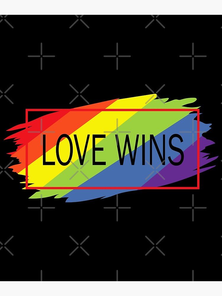 Lgbt Love Wins Rainbow Flag Gay Pride Poster For Sale By Waifupalace