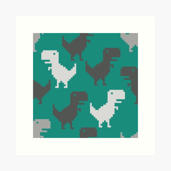 Pixel T-Rex Art Print for Sale by maddreamerr