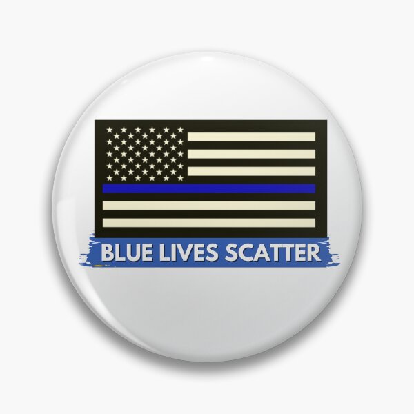 Item preview,  Blue Lives Scatter Police Tee and Sticker | Defund Uvalde Police Stickers designed and sold by sugarcube1999.