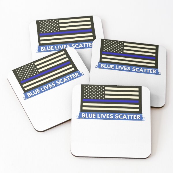 Item preview,  Blue Lives Scatter Police Tee and Sticker | Defund Uvalde Police Stickers designed and sold by sugarcube1999.