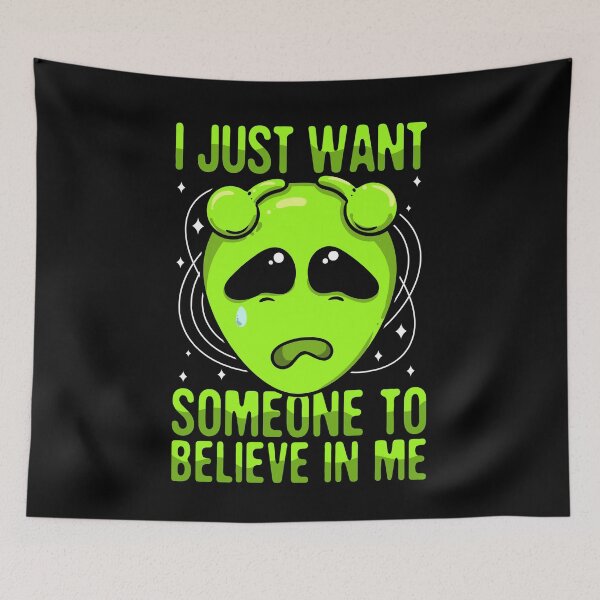 Item preview, I Just Want Someone To Believe In Me Green Alien designed and sold by wrestletoys.