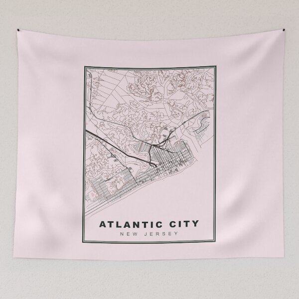 Item preview,  Minimalist Atlantic City Map designed and sold by Tamas Das.