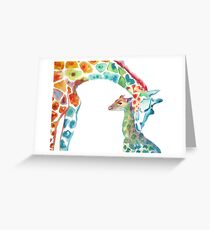 Giraffe Mommy and Baby Greeting Card