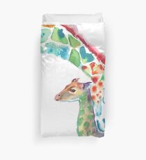Giraffe Mama und Baby Bettbezug