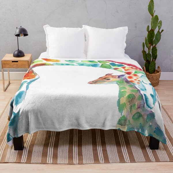Giraffe Mommy and Baby Throw Blanket