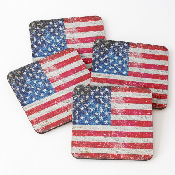 Item preview, Distressed American Flag On Old Brick Wall - Horizontal designed and sold by MolonLabeArt.